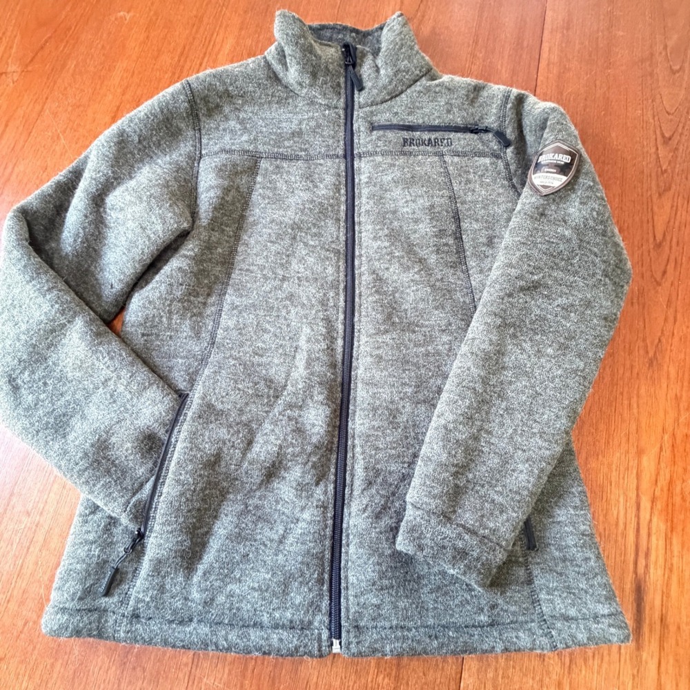 Brokared Wilderness Wear Sweden Fleece Jacket Full Zip Dam 38 Sz M New Warm